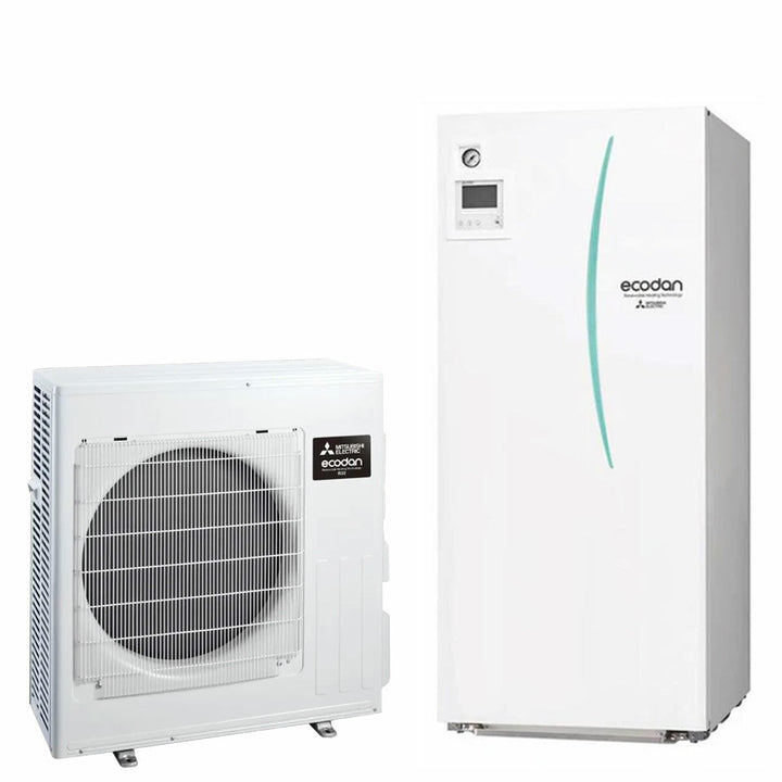 Mitsubishi Electric Ecodan – Luft-Wasser-Wärmepumpe (Split), 6 kW, R32, A++, Wechselstrom, Speicher 170 L