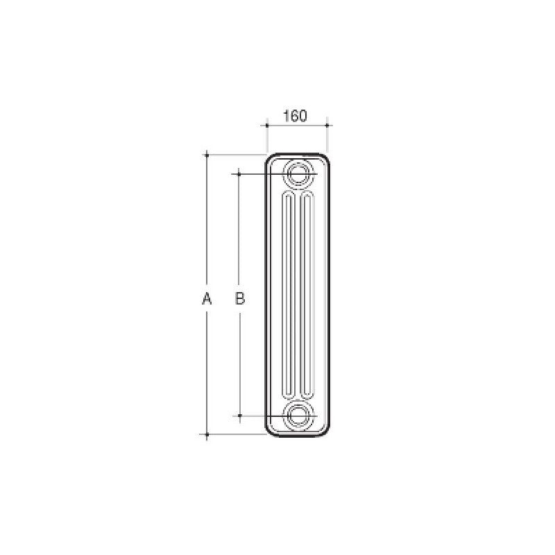 Solarics Baxi 16439xx00 – Stahlheizkörper 90-3 (drei Säulen) (Preis pro Element)