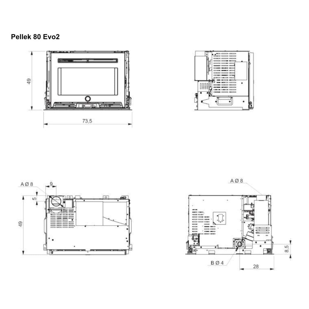 EK63 gruppo Edilkamin – Pelletofen, 8 kW, WLAN