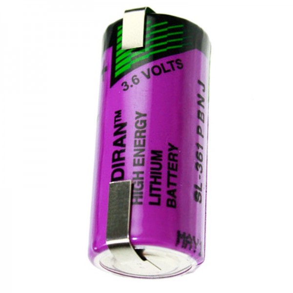 Tadiran SL-361T Lithium Batterie 2/3 AA mit 3,6 V und 1,6 Ah, mit L