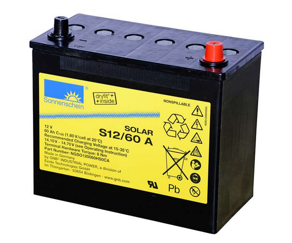 Sonnenschein SOLAR S12/60 A Blei-Gel-Akku 12V 60Ah