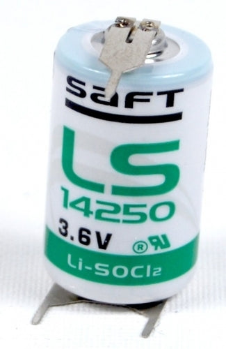 Saft Lithium Rundzelle LS14250 3PFRP mit 3,6 V und 1,2 Ah