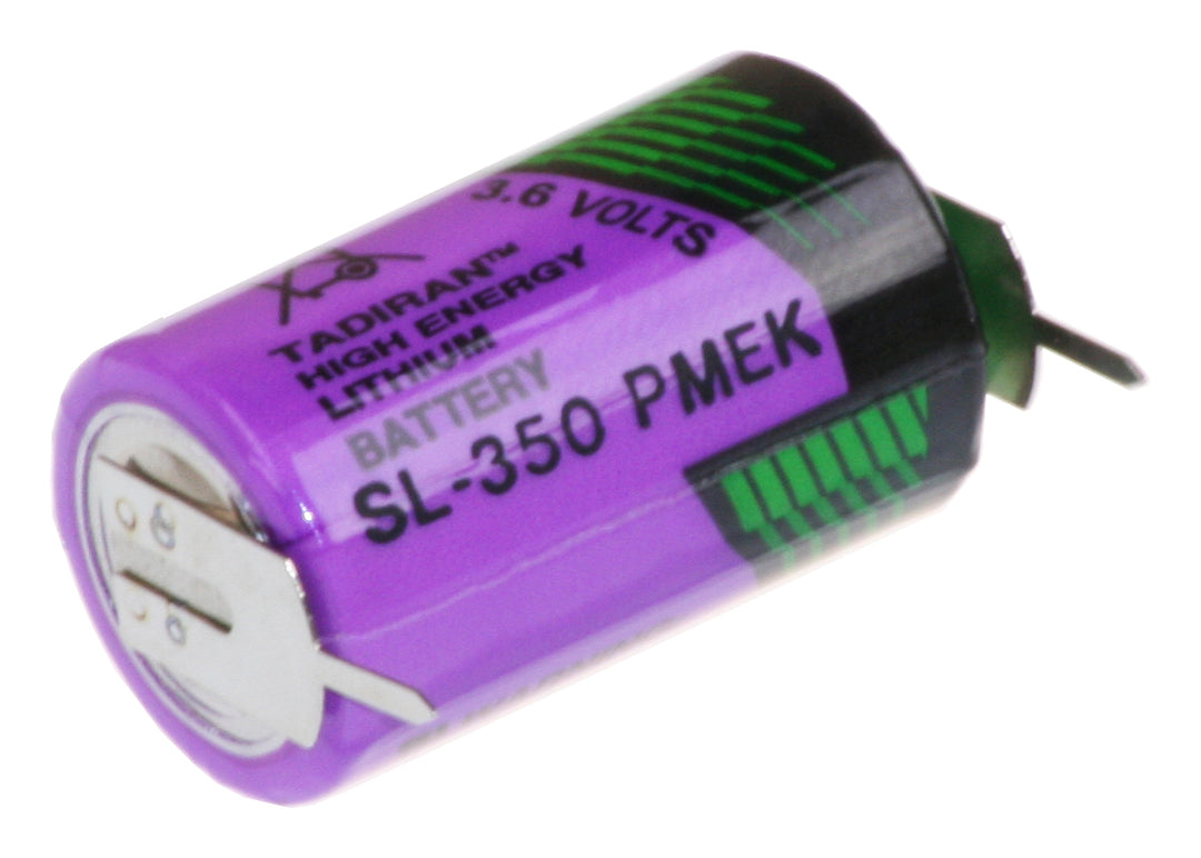 Tadiran SL-350PR Lithium Batterie 1/2 AA mit 3,6 V und 1,2 Ah, mit radialen Pins