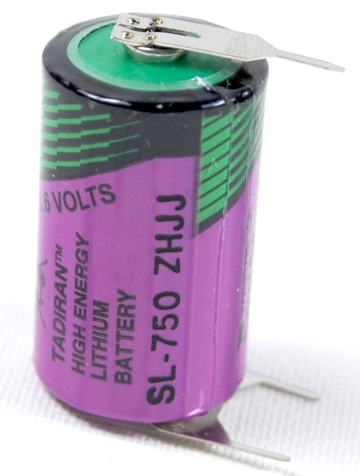 Tadiran SL-750PT Lithium Batterie 1/2 AA mit 3,6 V und 1,0 Ah, mit Pins +1/-2