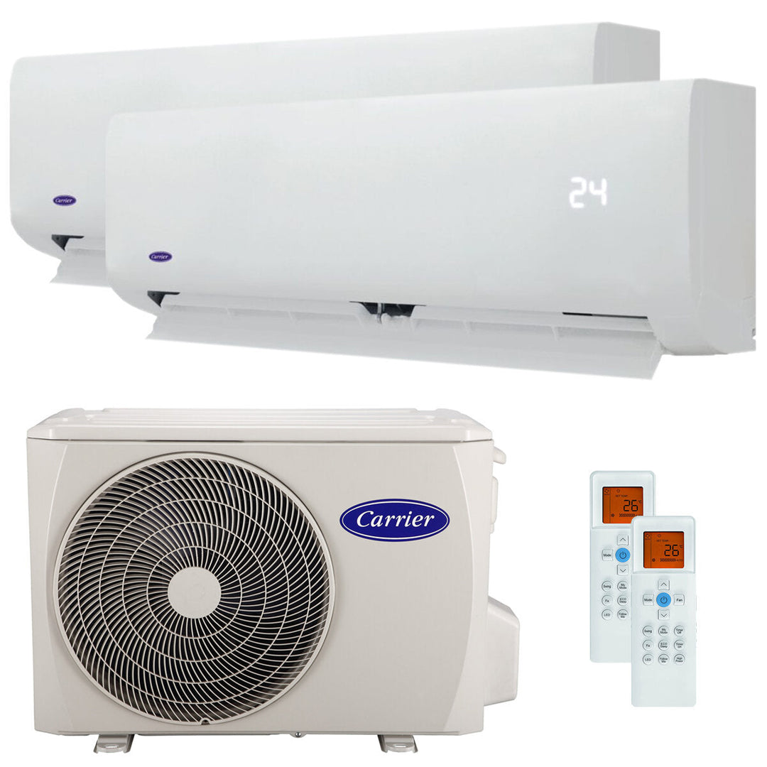 Carrier 42QHG 9000+12000 BTU – Multisplit-Klimagerät (2 Innengeräte), 5,4/5,6 kW, R32, A++/A+