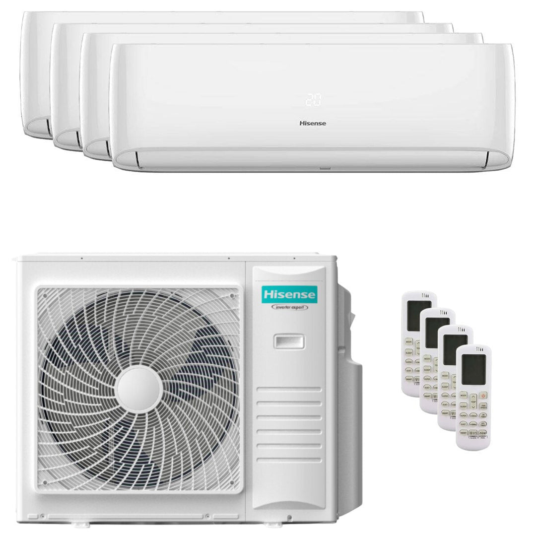 Hisense Hi-Comfort 2025 7000+7000+9000+24000 BTU – Multisplit-Klimagerät (4 Innengeräte), 10/11 kW, R32, A++/A+, WLAN