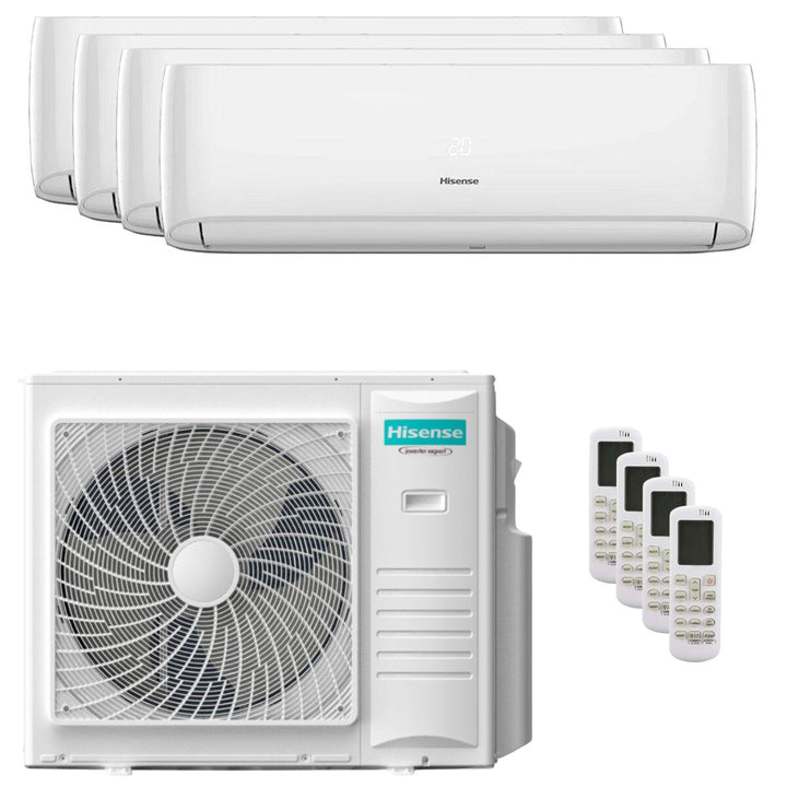 Hisense Hi-Comfort 2025 7000+12000+12000+12000 BTU – Multisplit-Klimagerät (4 Innengeräte), 10/11 kW, R32, A++/A+, WLAN
