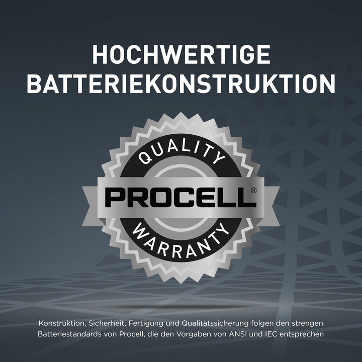 Duracell Procell Intense Power Alkaline Batterie 9V Block PX1604