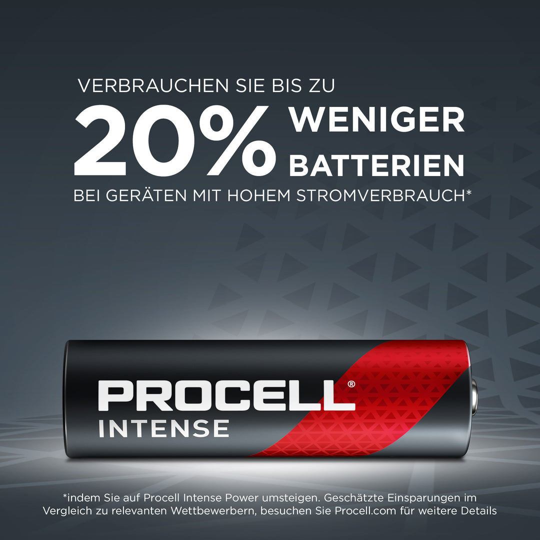 Duracell Procell Intense Power Alkaline Batterie Mignon AA PX1500 1,5V