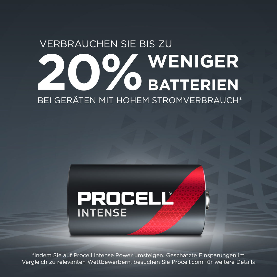 Duracell Procell Intense Power Alkaline Batterie Mono D PX1300 1,5V