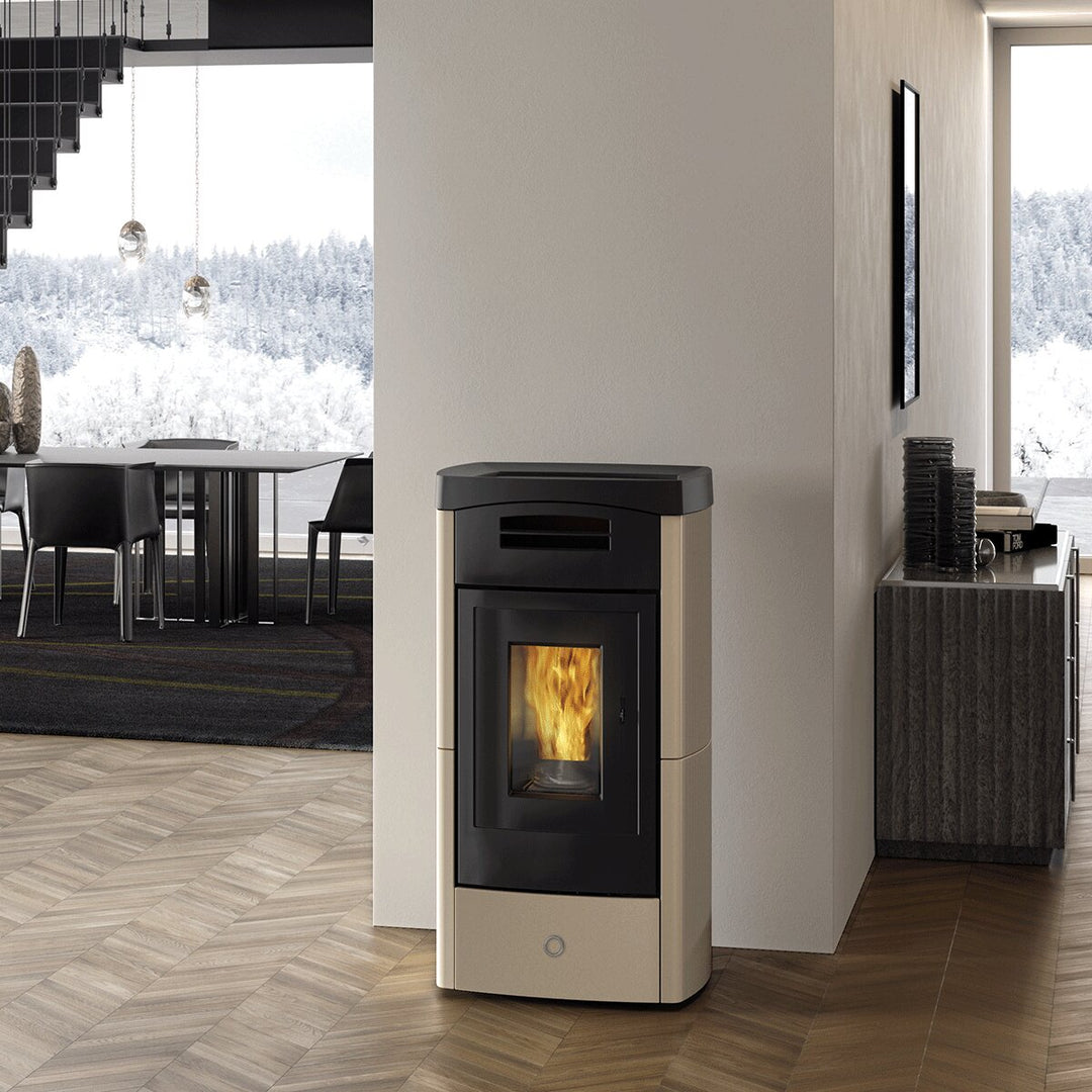 EK63 DAILY130++ - gruppo Edilkamin – Pelletofen, 12,5 kW, Taupe