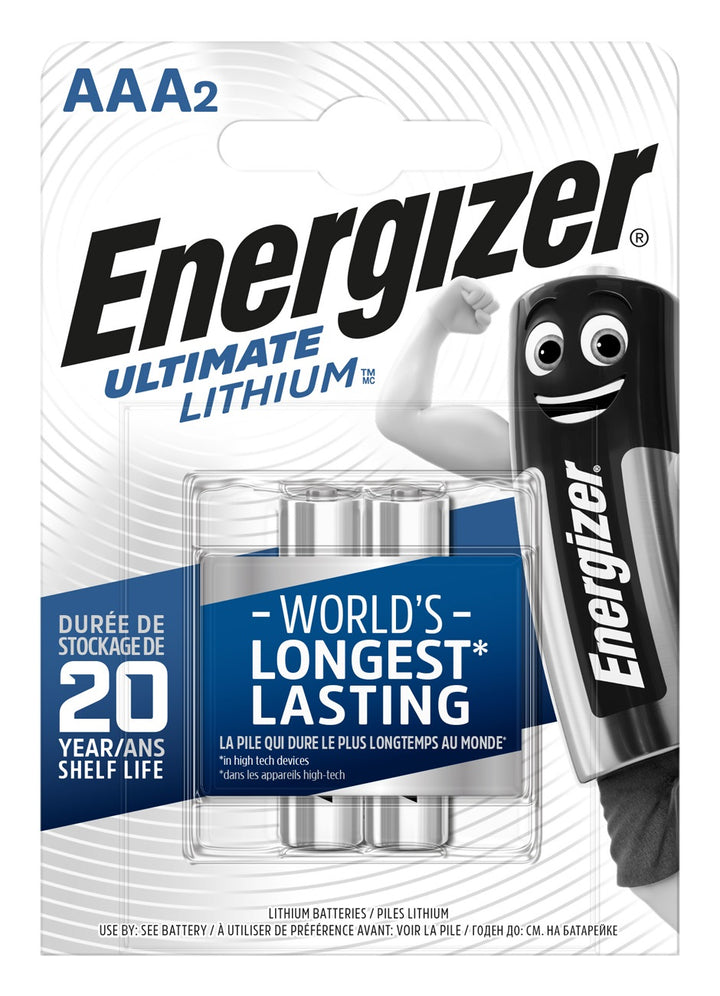 Energizer Ultimate Lithium Batterie L92 AAA 1,5V (2er Blister) - L92ULTIMATEB2