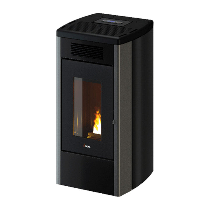Cadel Atena Plus 14 luftgeführt, kanalisierbar – Pelletofen, 14 kW, WLAN, Titan
