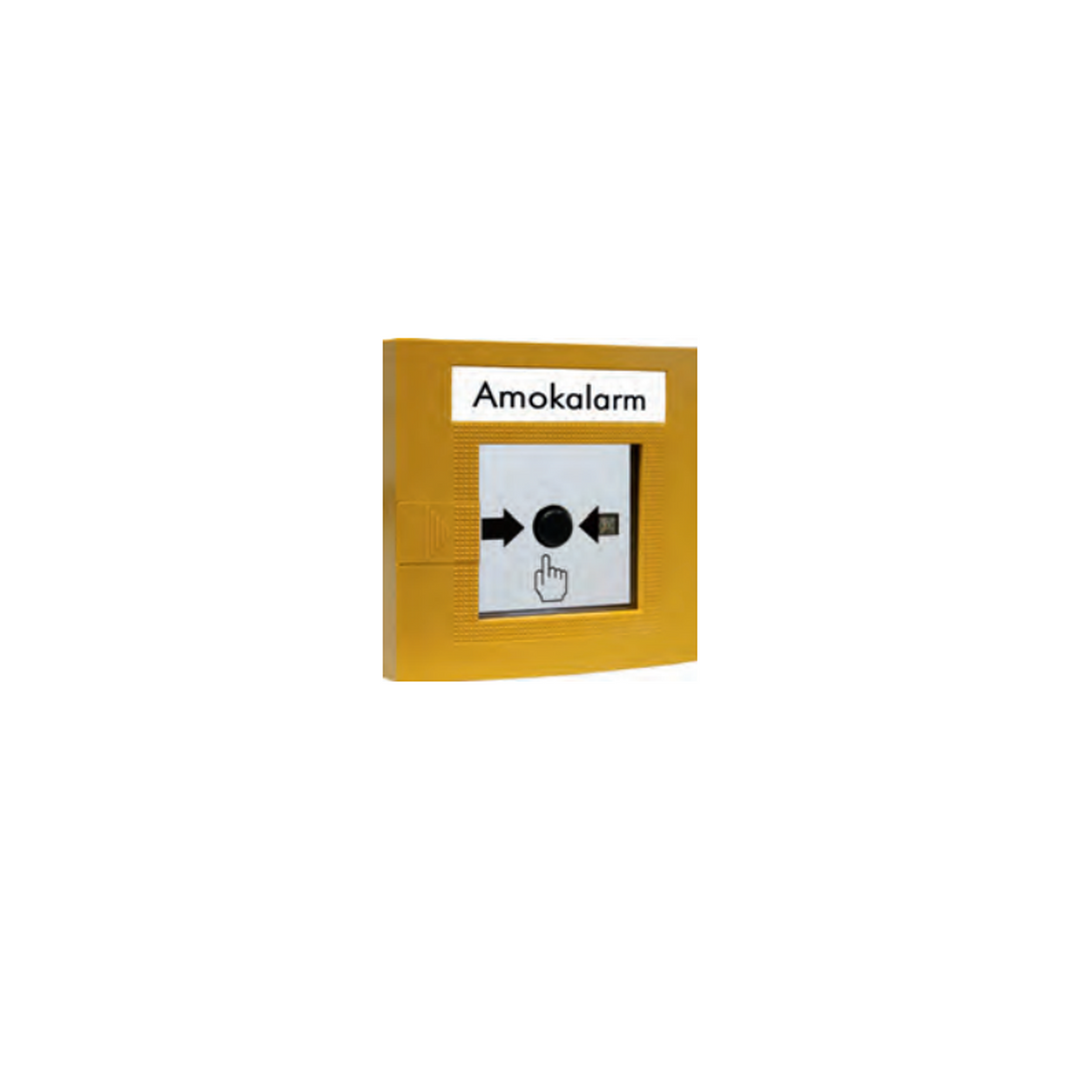 ABI-Sicherheitssysteme Amokalarm-Handtaster AMC-120 - AP-Kunststoffgehäuse signalgelb - Art. 21896110