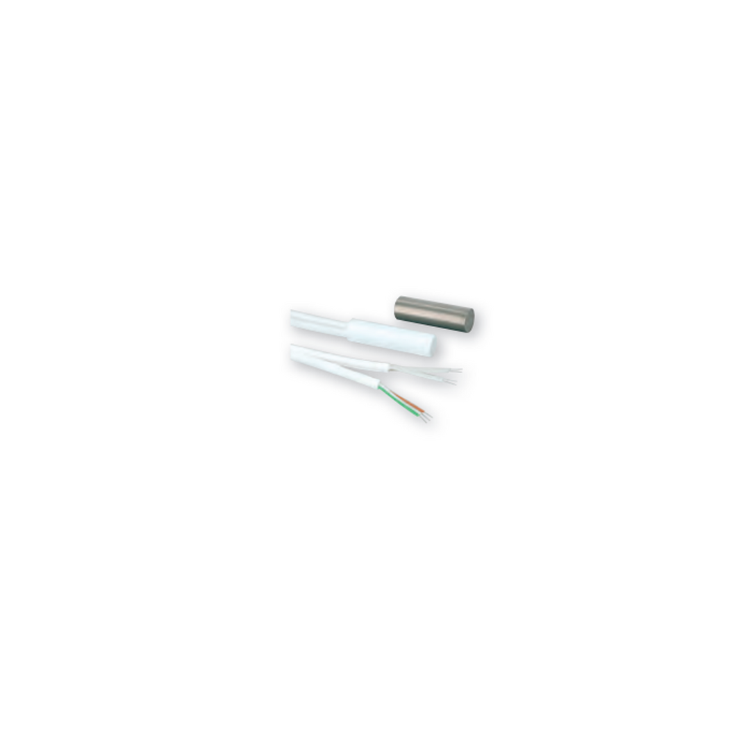 ABI-Sicherheitssysteme Doppel-Einbaumagnetkontakt 100 11 50 A/C - Kl. B (C), Farbe weiß, 6 m Kabel - Art. 21460-6W