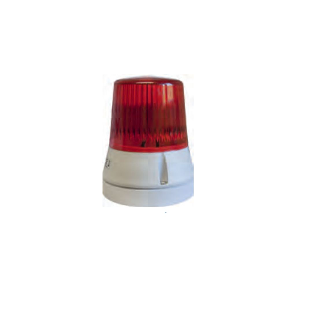 ABI-Sicherheitssysteme Optischer Extern-Signalgeber/Blitzlampe - Leuchtfarbe rot, 12 V DC, VdS Kl. C - Art. 31200100