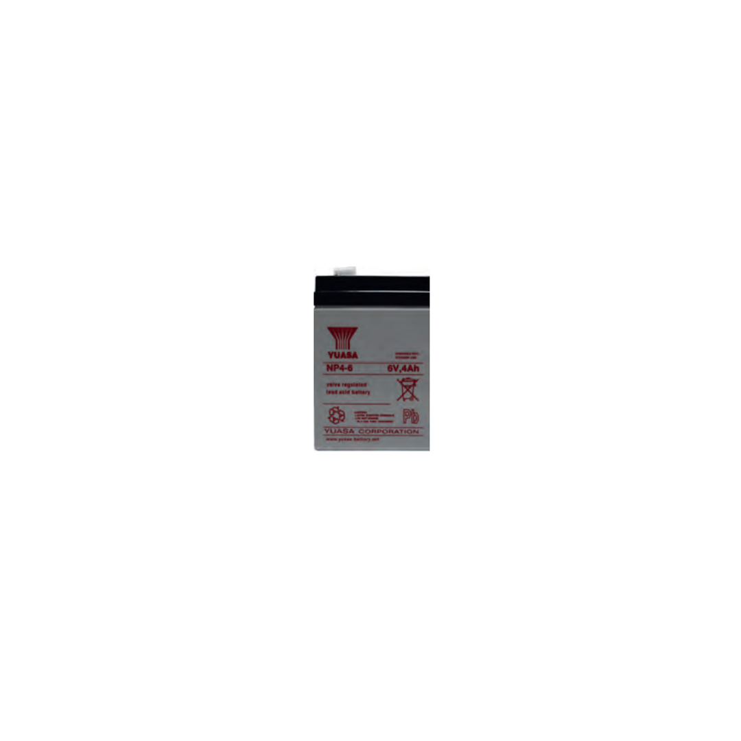 ABI-Sicherheitssysteme SC Batterie 6V/4Ah (Yuasa NP4-6S) - Einsatz in Zentrale - Art. 7052040