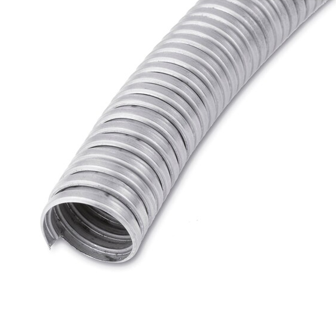 ABI Metallschutzschlauch Ø 10 mm - kunststoffummantelt, Farbe weiß - Art. 61922-W