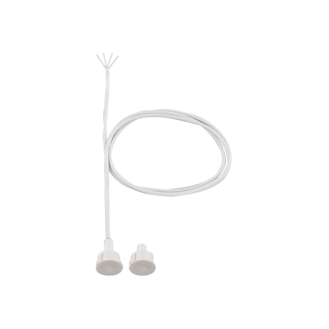 ABI Sicherheitssysteme Einbaumagnetkontakt EMK 46 S G3 M - Farbe weiß, 5 m Kabel - Art. 2141-5W