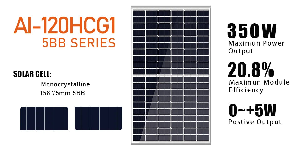 Changzhou Aoli Energy Technology Co., Ltd. - Solarmodul - AI-120HCG1-325-350 5BB AI-120HCG1-330w - Art. 168159