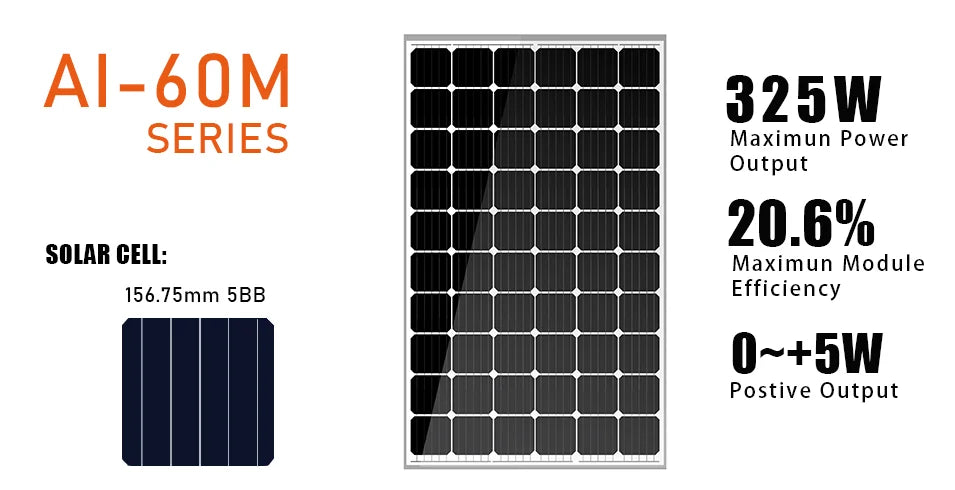 Changzhou Aoli Energy Technology Co., Ltd. - Solarmodul - AI-60M-300-325 AI-60M305w - Art. 168124
