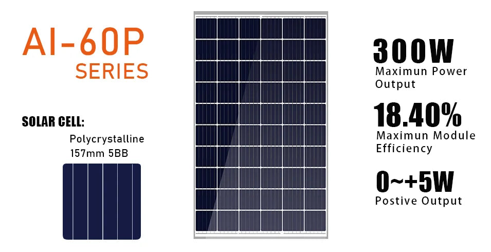 Changzhou Aoli Energy Technology Co., Ltd. - Solarmodul - AI-60P-270-300 AI-60P275w - Art. 168131