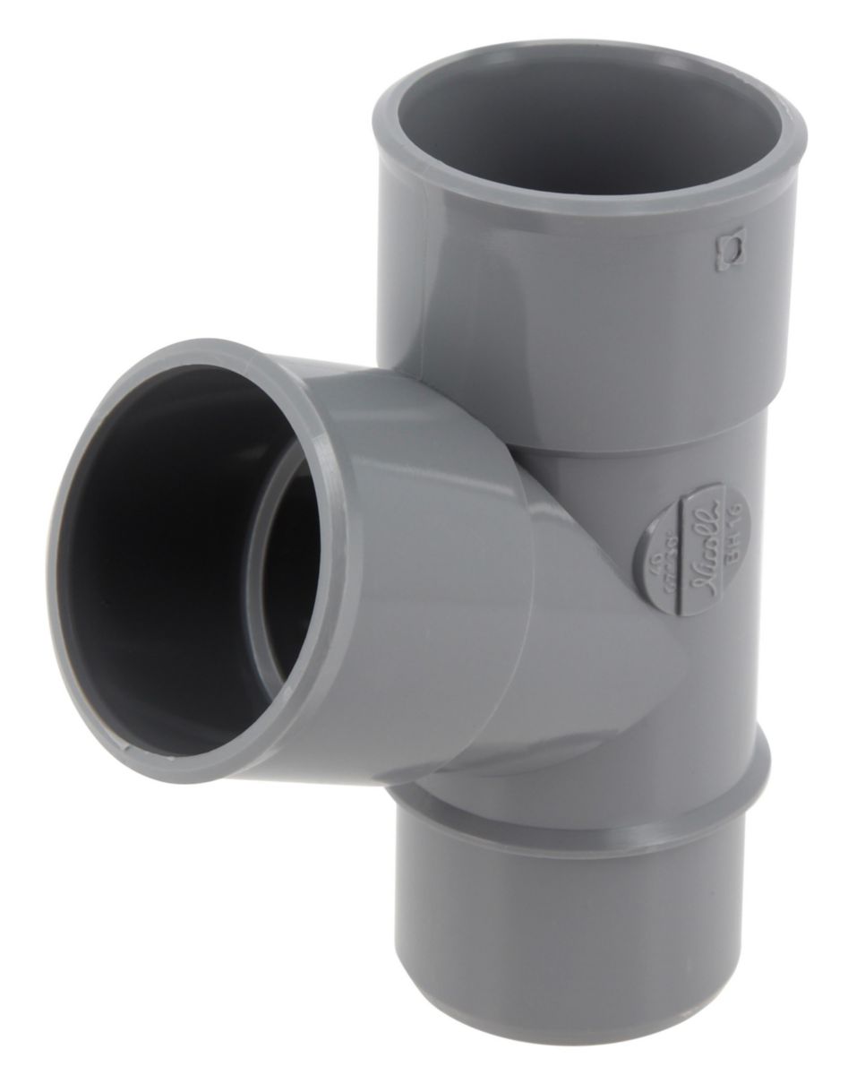PVC-Abzweig 67°30' einfach, Ø 40 mm, Spitzende-Muffe zum Kleben