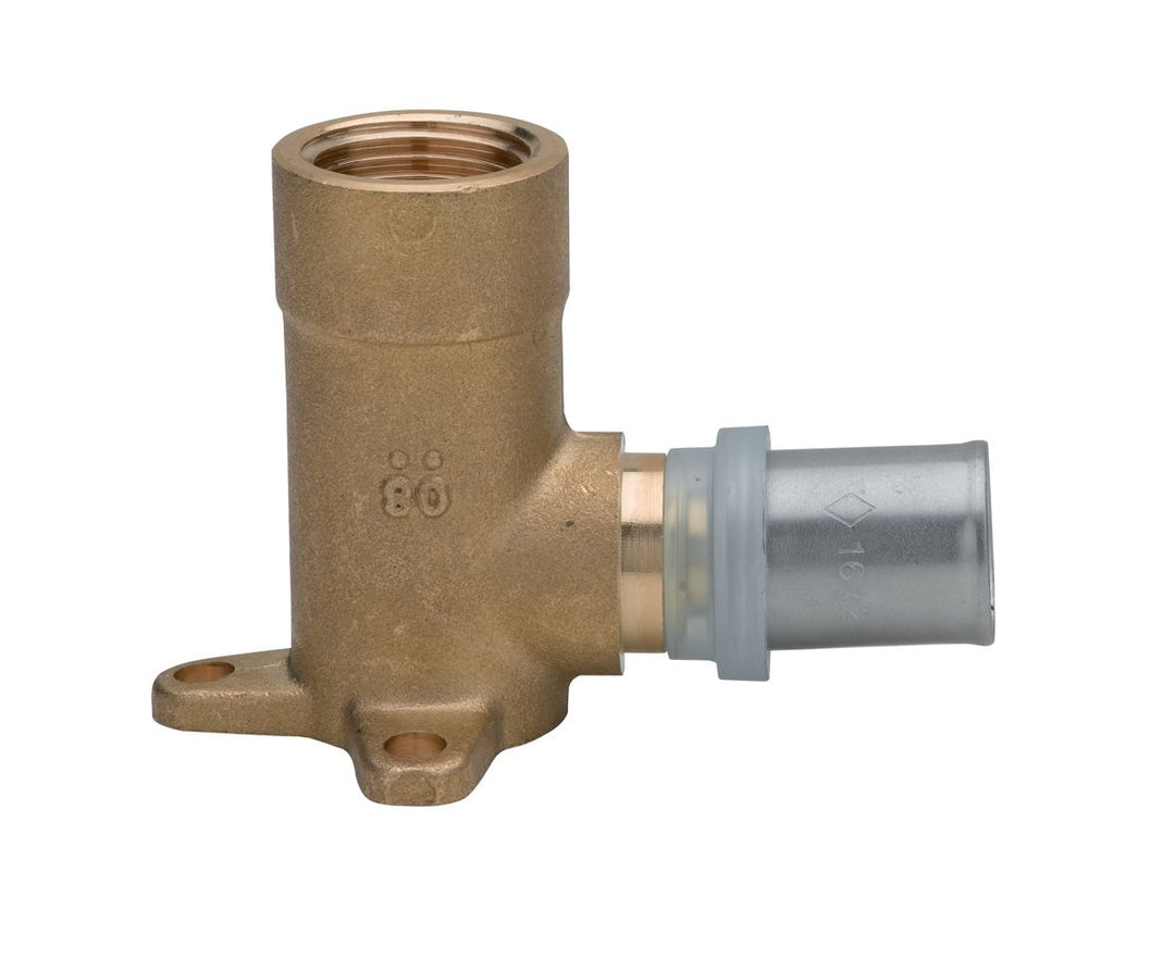 Altech Pressfitting-Winkel mit Flansch, Innengewinde 20 x 1/2", für Mehrschichtverbundrohr, 2 Stück