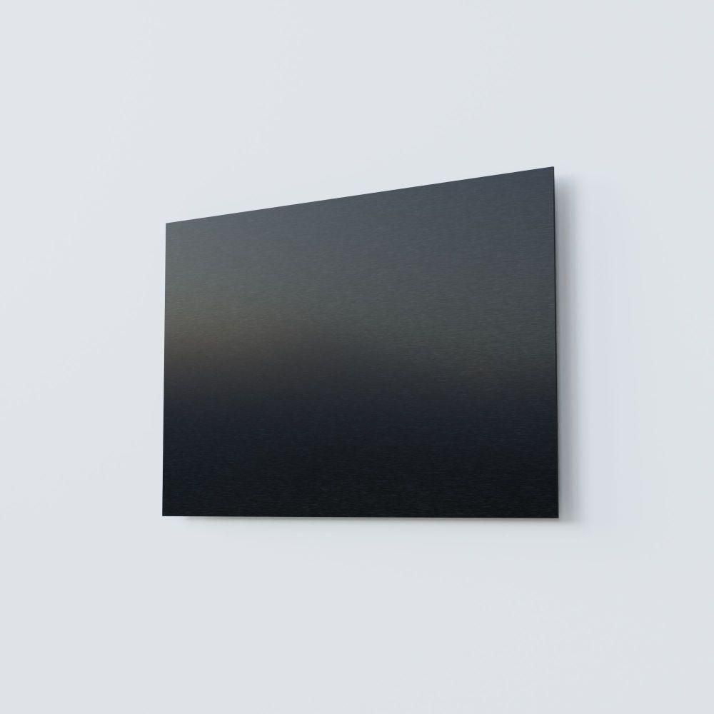 Confort Black Rückluftsammler für Plenum 400x200 mm, Blende PVC schwarz satiniert 600x350 mm, mit Filterhalter