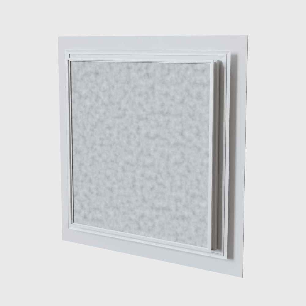 Rückluft-Anschlusskasten Confort Deco 600 x 600 mm, weiß RAL 9016, Kunststoff