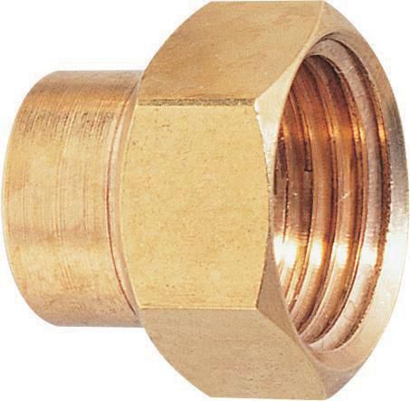 Altech Messing-Lötmuffe mit Innengewinde 20/27 - Ø 16 mm, 8270G Cu, 2 Stück