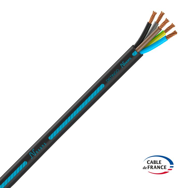 Nexans Distingo Kabel U-1000 R2V 5G6, starr, Ring 25 m