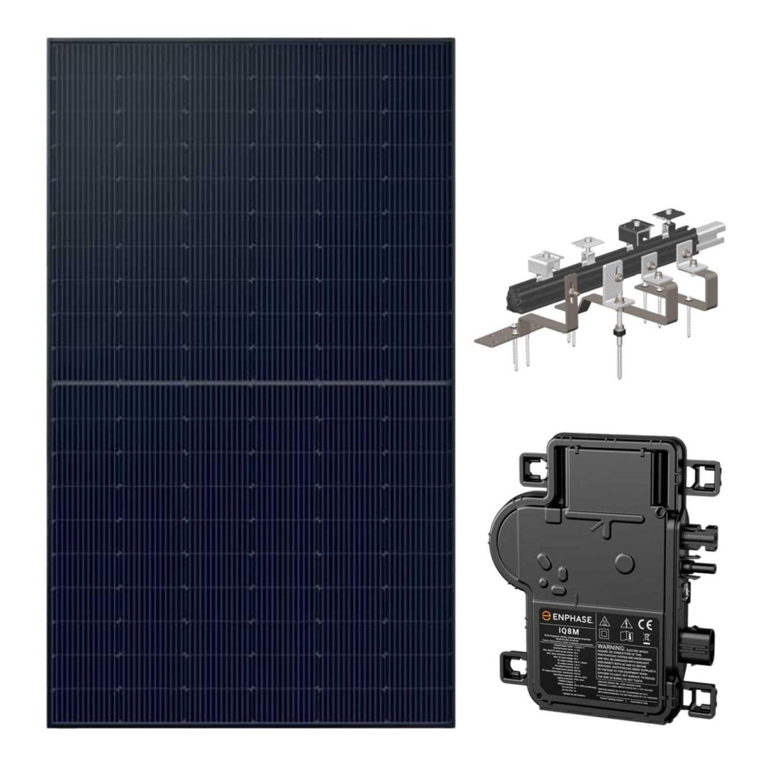 Powr Connect PV-Komplettset 6 kWp Falz-/Hohlziegeldach, 16 Duonergy Bifazialmodule, Enphase Mikrowechselrichter