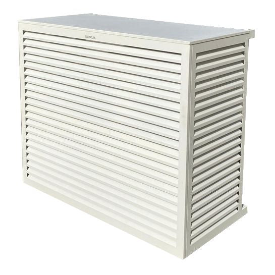 Decoclim Klimagerät-Verkleidung Aluminium weiß RAL 9010, Größe XL