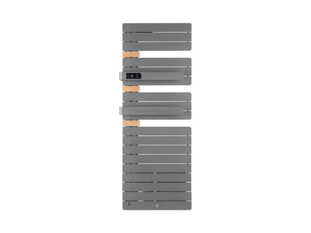 Thermor Allure 3 Virtuose Handtuchheizkörper elektrisch 750 W, Gebläse 1.000 W, Gris Menhir/Chêne