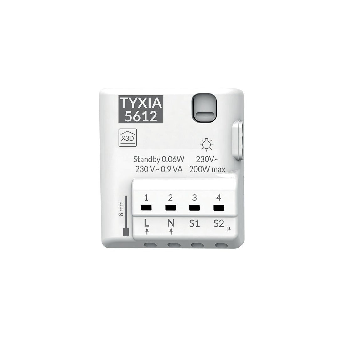 Delta Dore Tyxia 5612 X3D Funkempfänger für 2 Lichtkreise Ein/Aus, netzbetrieben