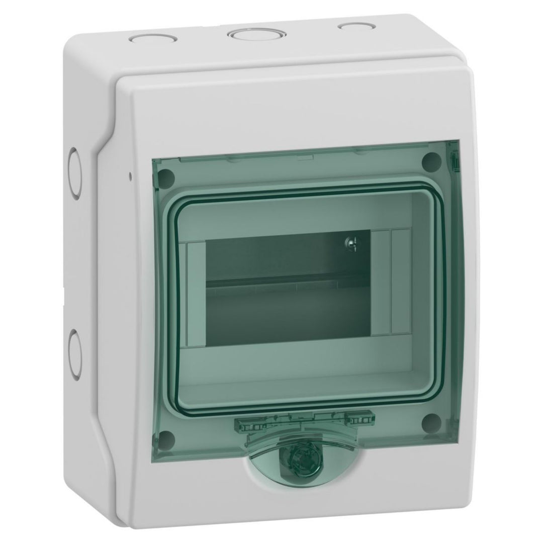 Schneider Electric Mureva Mini Feuchtraum-Kleinverteiler 159x200 mm, 6 Module, IP65, IK09