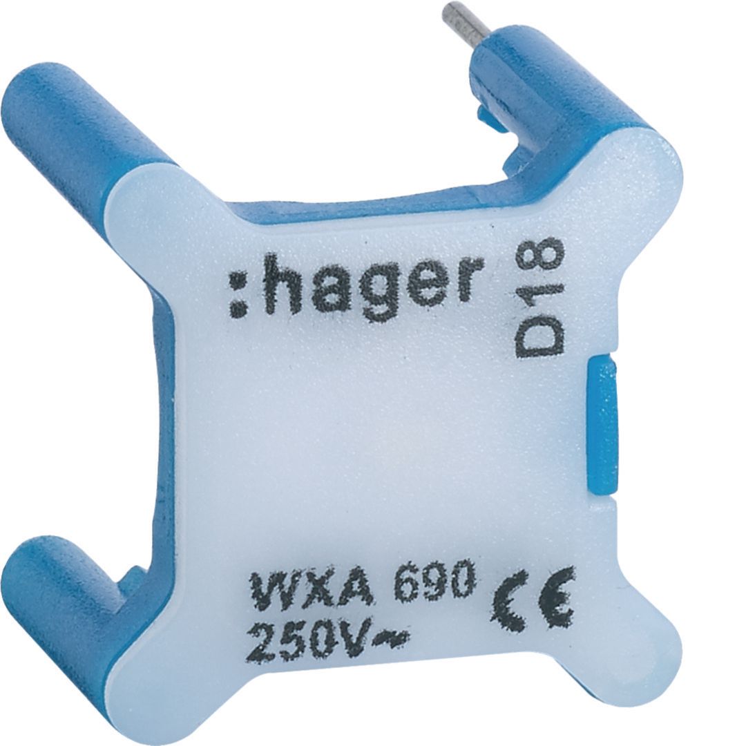 Hager Gallery Leuchtmelder 230 V, blau, zum Aufclipsen