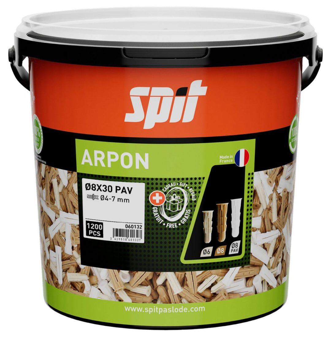 Arpon Universaldübel 6 x 25 mm, Kunststoff, 800 Stück