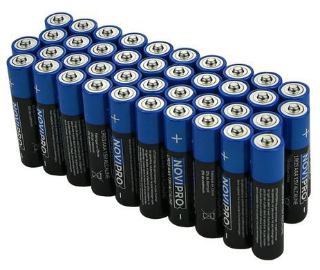 Novipro Alkaline-Batterien AAA LR03, 40 Stück