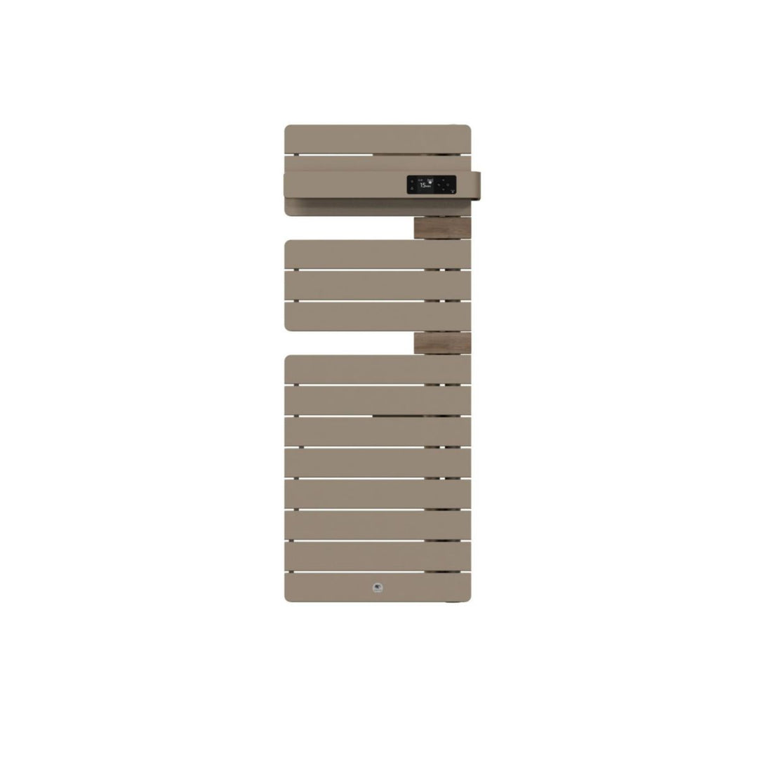 Thermor Allure 4 Klassik elektrischer Handtuchheizkörper Matd schmal, 500 W, Sand/Eiche, Wärmeträgerfluid, 3CS, 1 Tragstange