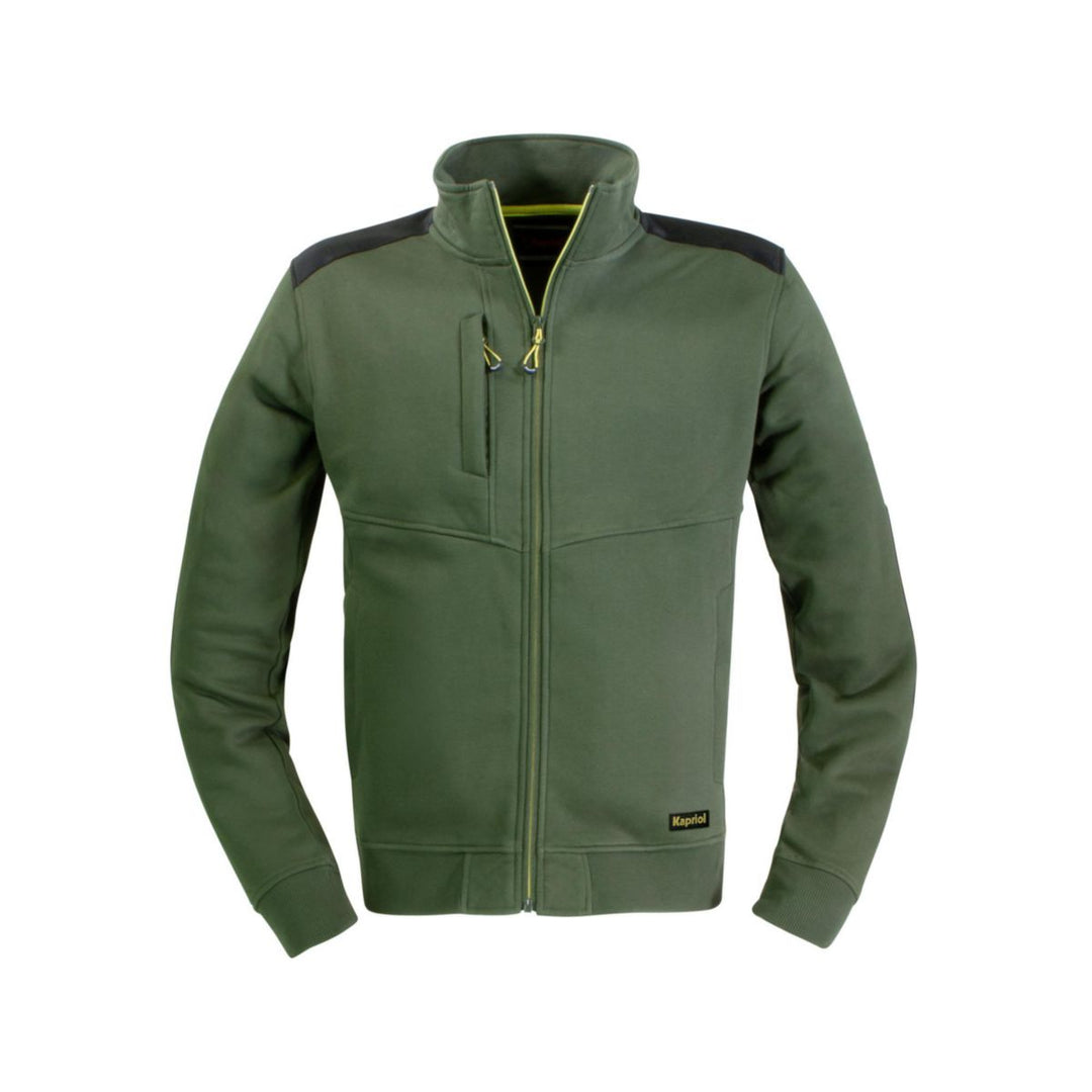 Kapriol Slick Sweatshirt mit langem Reißverschluss, grün, Größe XL