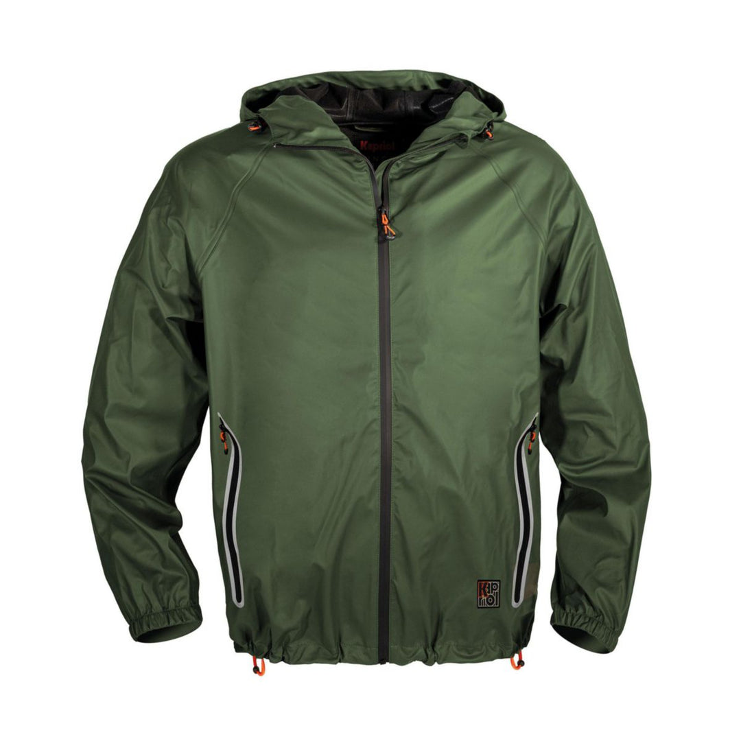 Kapriol Regenjacke Tech mit Kapuze, moschusgrün, Größe M
