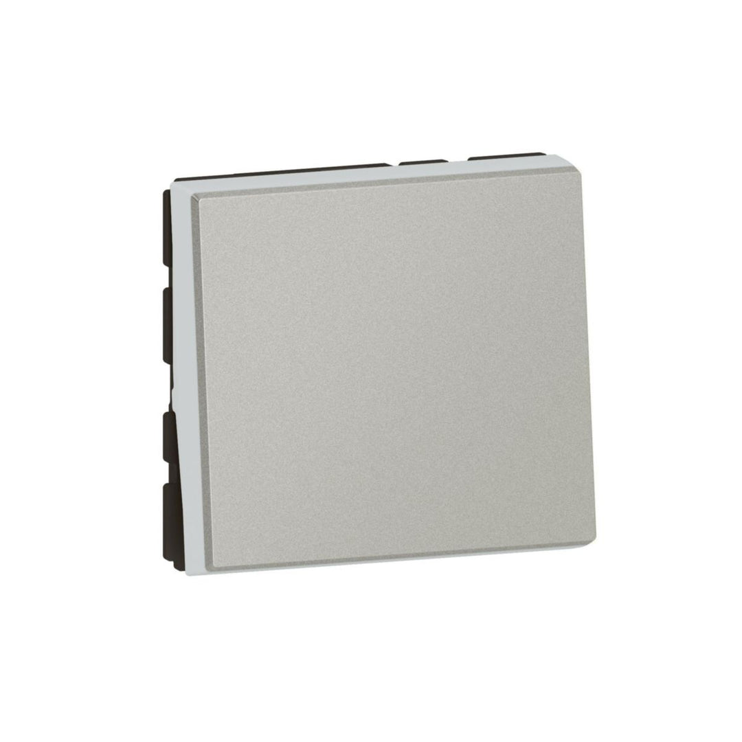 Legrand Mosaic Taster oder Wechseltaster Easy-Led 6 A, 2 Module, Alu