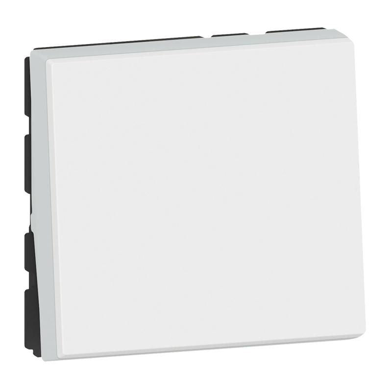 Legrand Mosaic Easy-Led Taster/Wechseltaster 6 A, 2 Module, weiß
