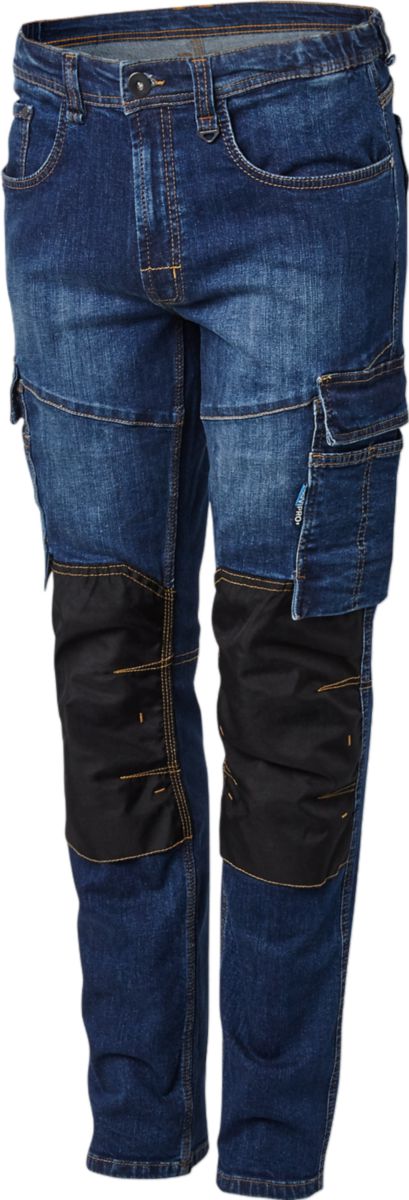 Novipro Jeans-Arbeitshose blau, Größe L