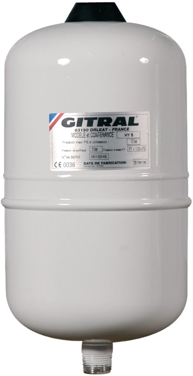 Hydrochaud HY8 Membran-Ausdehnungsgefäß 8 L, 3/4 Zoll, 10 bar, -10/+99 °C