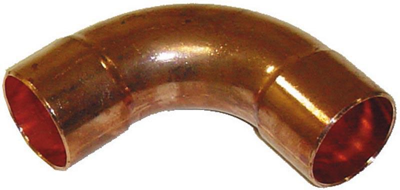 Kupfer-Lötbogen 90° großer Radius, Innen-Innen, 1/2 Zoll, ACU144
