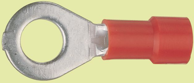 Klauke Ringkabelschuh vorisoliert, rot, 0,5-1,5 mm², M4, 100 Stück