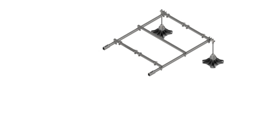 Big Foot Multi Frame Erweiterungsset 1500 x 1200 x 330–610 mm, 2 Füße, 3 Querbalken